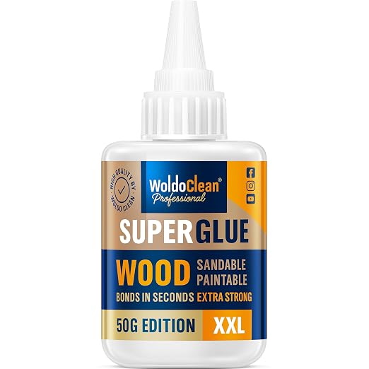 WoldoClean Super Glue for Wood 50g Extra Strong Gel