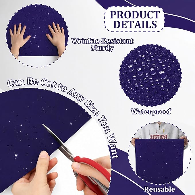 Outer Space Bulletin Board Paper Roll Non-Woven Galaxy Fabric Bulletin Board