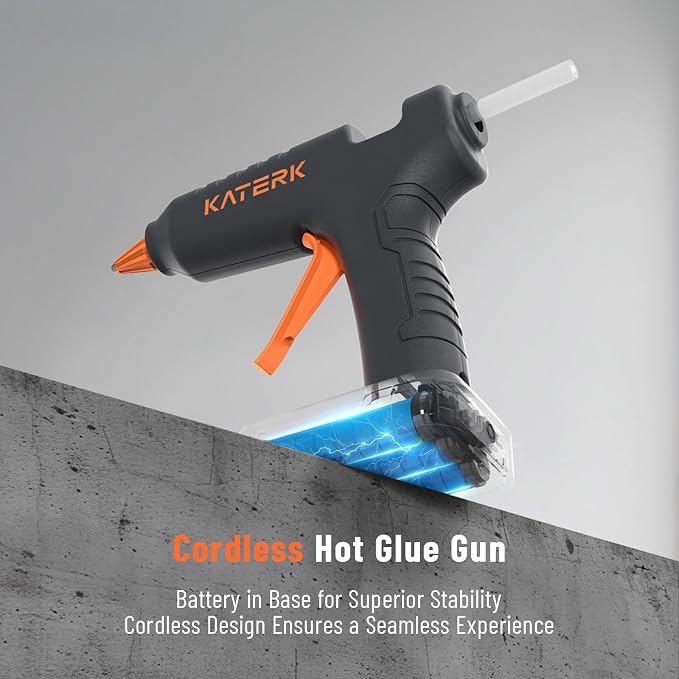 Katerk 12V Cordless Hot Glue Gun Kit