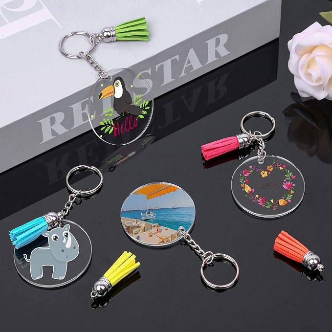 Acrylic Blank Keychains, Shynek Clear Keychain Blanks