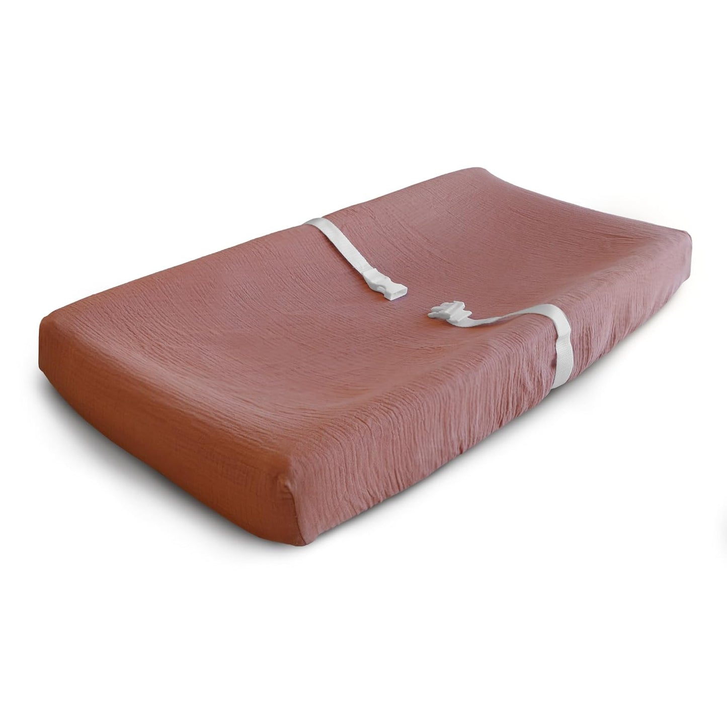 mushie Extra Soft Muslin Fitted Changing Pad Cover (Cedar)