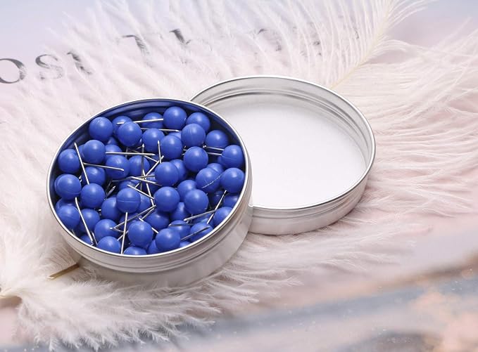 Tupalizy 100PCS 1/4 Inch Small Round Head Map Tacks Pins