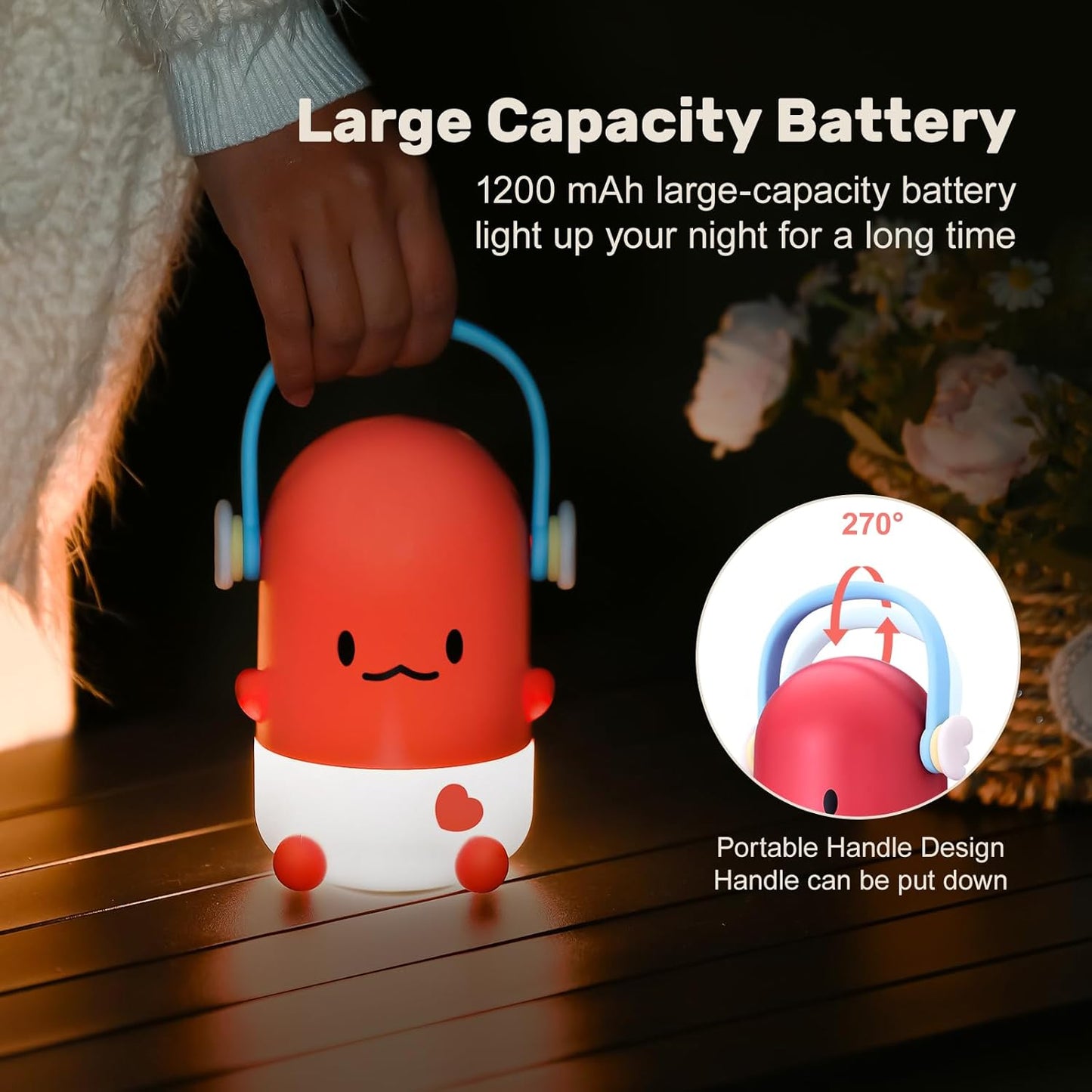 Night Light for Kids,Rechargeable LED Night Lamp for Children‘s Bedroom Bedside Nightlight Gifts for Kids Girls Boys Birthday Christmas