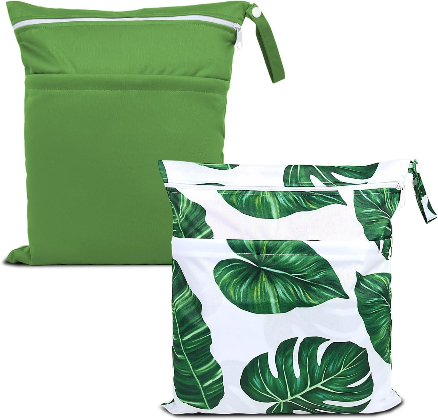 Wet Bag,Wet Dry Bag, Wet Bag for Swimsuit,Travel,Beach,Pool,Diapers,Dirty Yoga Gym Clothes,Makeup Bag,Waterproof Tropical Palm Leaves Decor Jungle Palm Leaf Favors