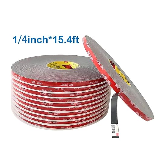 LONSHI Double Sided Mounting Tape, 5952 Heavy Duty Foam Adhesive 1/4" x15.4 FT