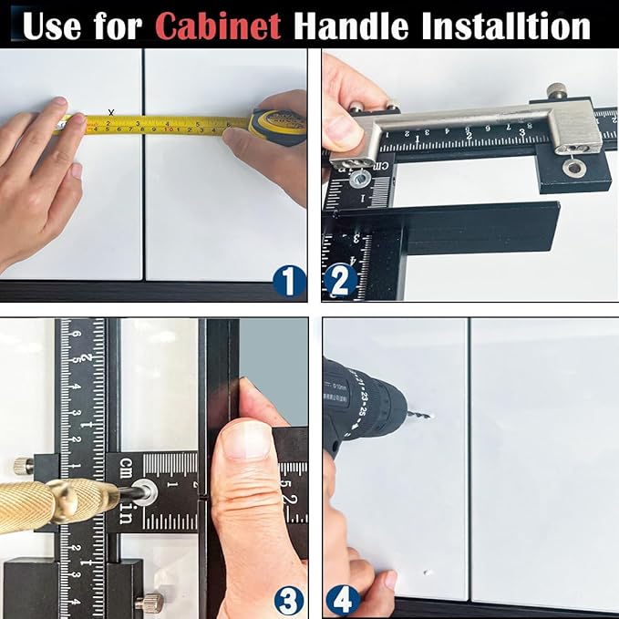 King&Charles Aluminum Cabinet Hardware Jig&Auto Center Punch | Avoid Jitter