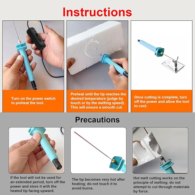 Foam Cutter Electric Hot Wire Cutter Pen 10CM Foam Board Cutting