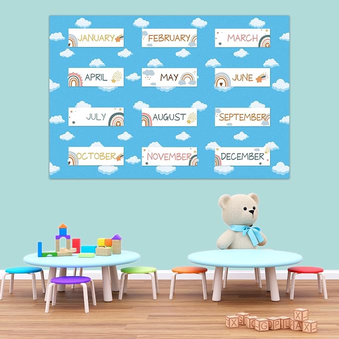 Qyeahkj Sky White Cloud Bulletin Board Paper Roll Cloud Bulletin Board