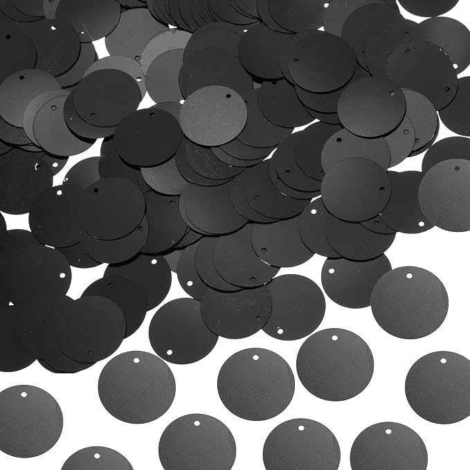 MECCANIXITY 700 Pcs Flat Round Sequins 15mm/0.6 Inch Loose Paillettes Craft