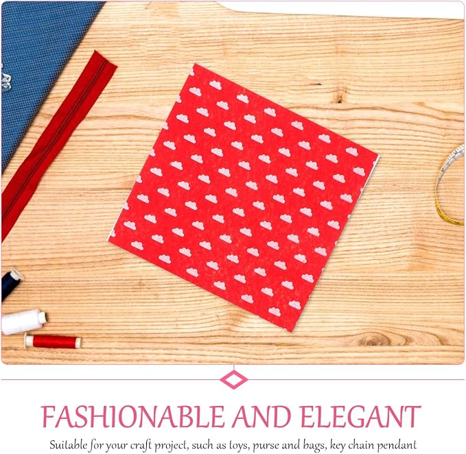 Healifty 20pcs Felt Fabric Sheets, Squares