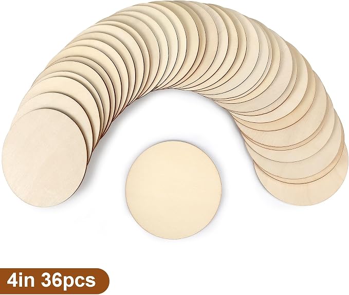 Blisstime Unfinished Wood Circles