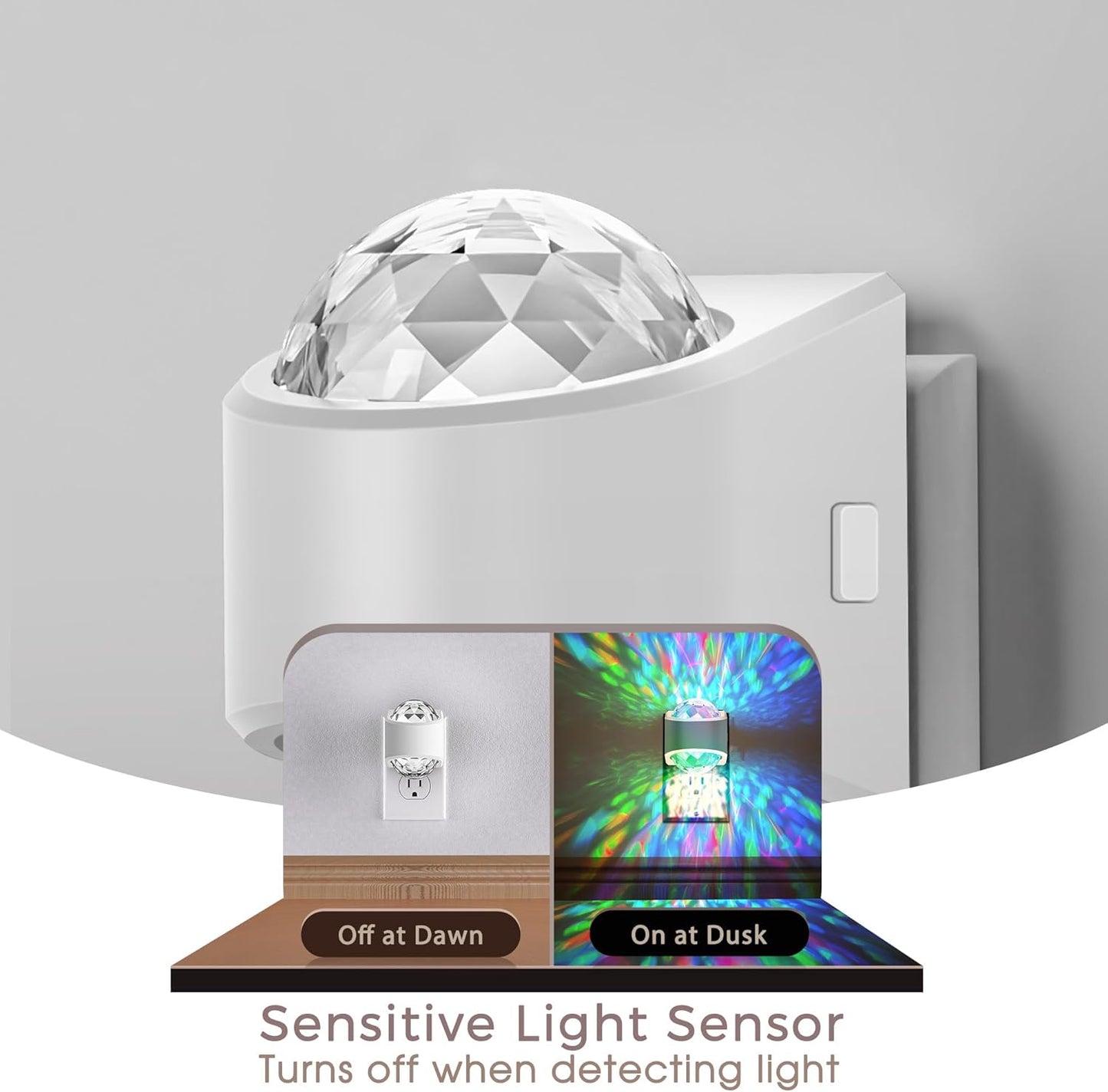 Night Lights Plug into Wall, Star Projector for Bedroom, Night Light Projector for Kids, 9-Color RGB Galaxy Nightlight with Dusk to Dawn Sensor for Bathroom, Home Gaming Room Decor Gifts，2 Pack