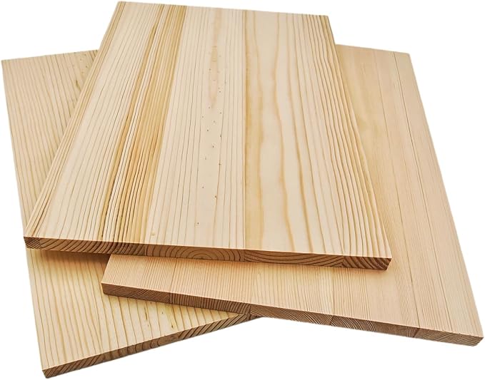 3PCS Rectangle Wood Boards Unfinished Wood Blocks