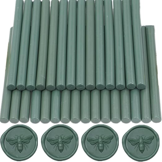 Olive Green Wax Seal Sticks, Sealingwax Gunsticks Set Wedding Invitations