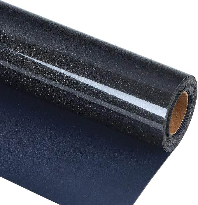 guangyintong Glitter Black Heat Transfer Vinyl HTV Rolls