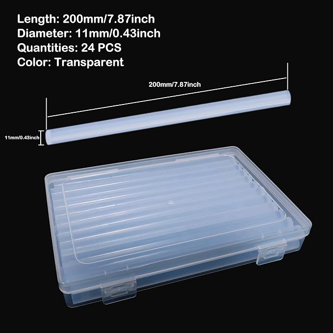 Hot Glue Gun Sticks: Clear Full Size 0.43" X 7.9"