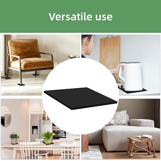 8Pcs Black EVA Foam Pad 6in x 6in x 1/4in High Density Closed Cell Foam Sheet