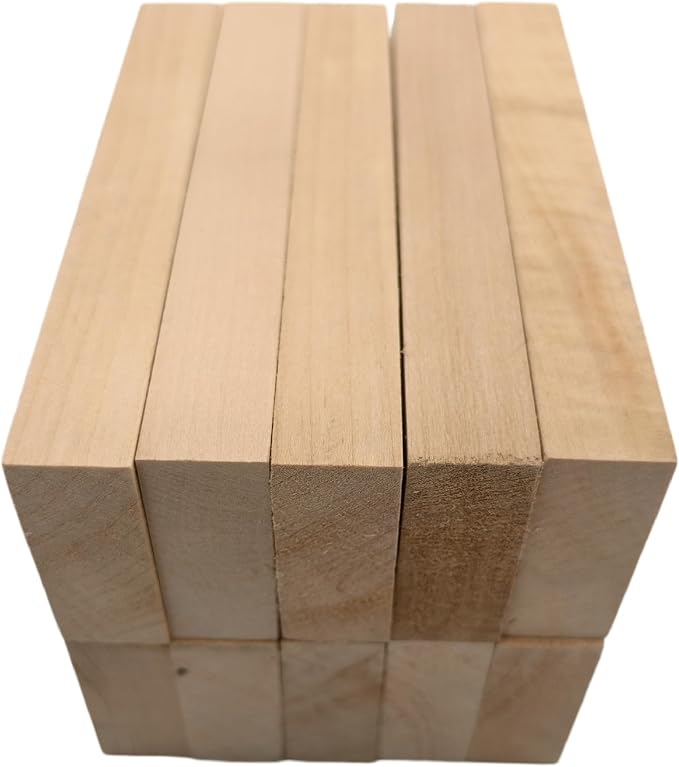 10PCS Basswood Carving Blocks, Whittling Wood Carving Kit, Unfinished Wooden