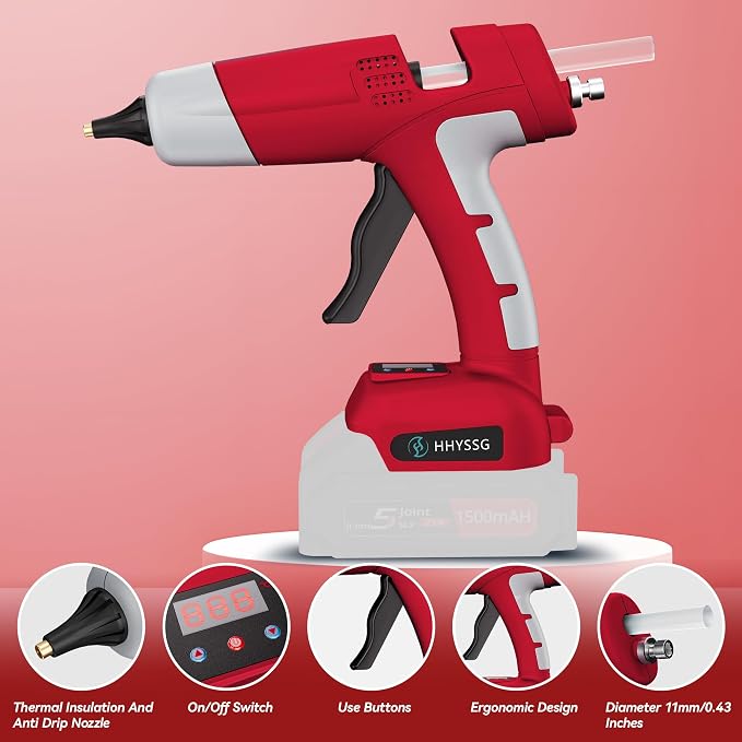 100W Cordless Hot Glue Gun Compatible