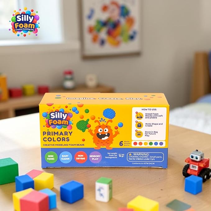 Silly Foam, Creative Modeling Foam Beads, Easy Clean Up, Arts & Crafts