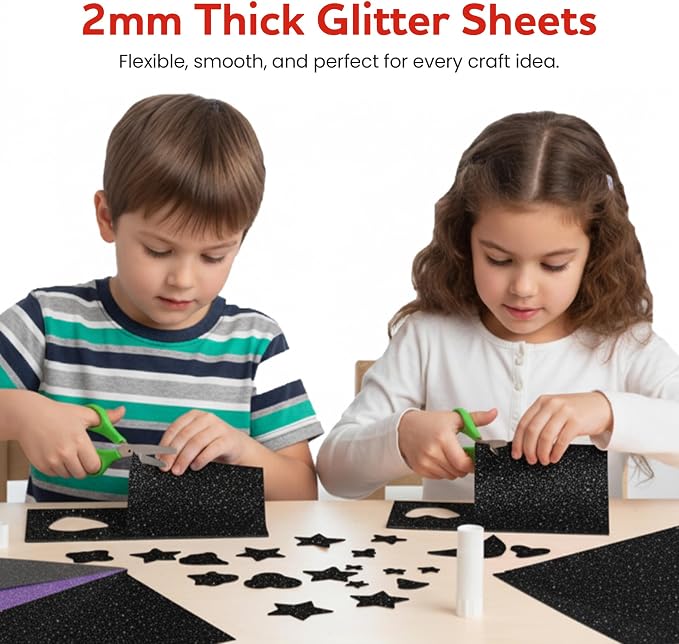 Self-Adhesive Glitter EVA Foam Sheets