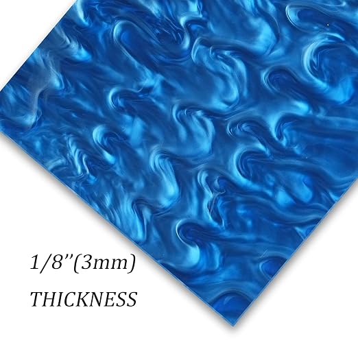 TOEPODO Pearlescent Ripple Cast Acrylic Sheets 1/8inch Thick Marble Acrylic