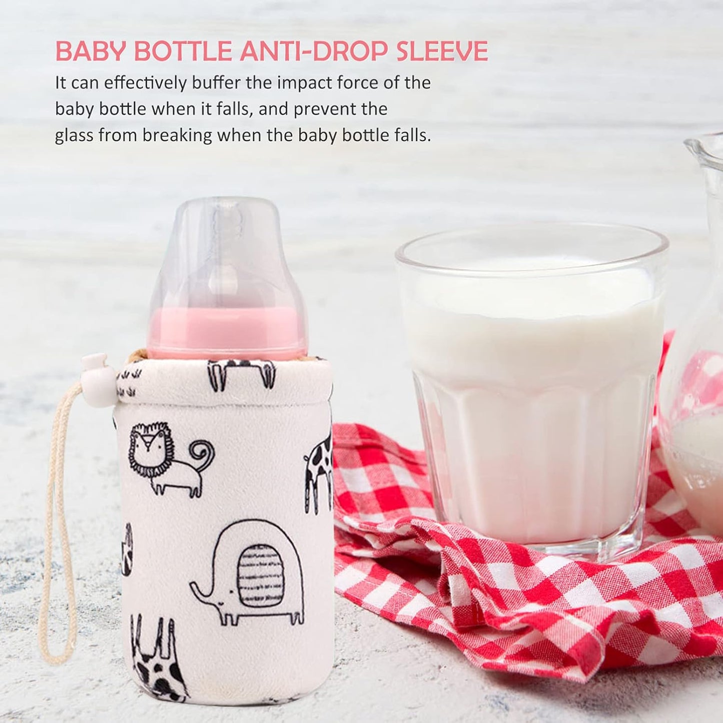 Baby Bottle Sleeves Warm Baby Bottle Cover Glass Bottles Insulator Sleeve Feeder Bottle Keep Warm Holder 240ml