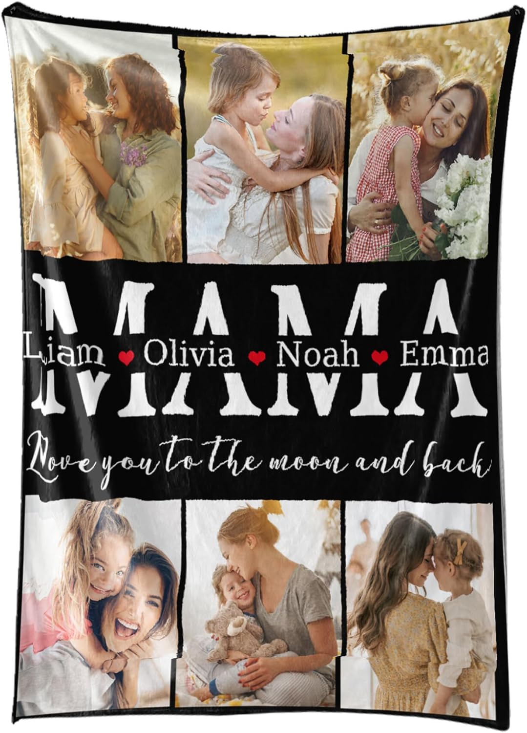 Personalized Mothers Day Blanket Gifts for Mom Custom Blankets with Photos Pictures， Customized Mom Gift for Mother's Day