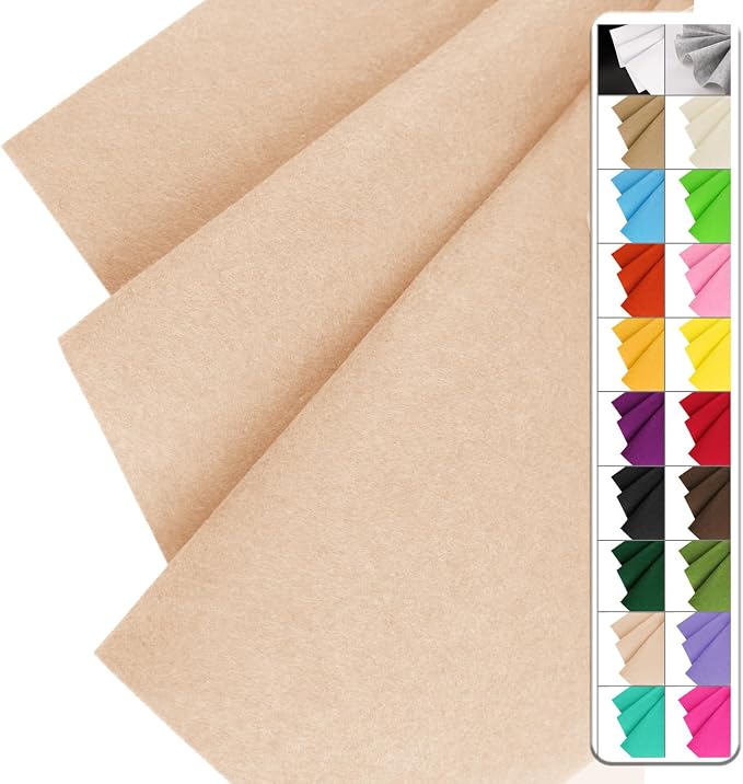 IONTACH 36" X 36" Stiff Felt Fabric 1.2mm Thick | Felt Sheet