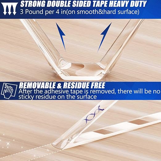 ZMUAXUAN Strong Nano Double Sided Tape Heavy Duty Mounting, Reusable Thick Gel
