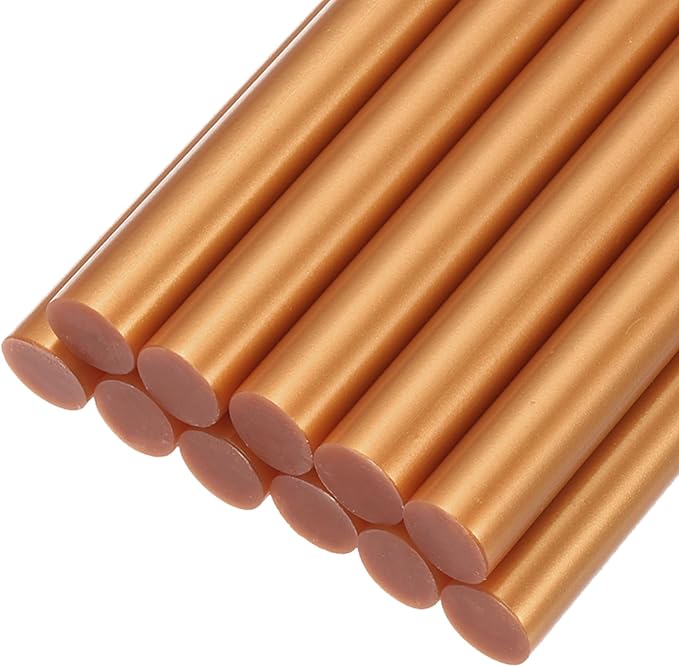 uxcell Mini Hot Glue Sticks for Glue Gun 11mm x 100mm Metallic Gold 12pcs