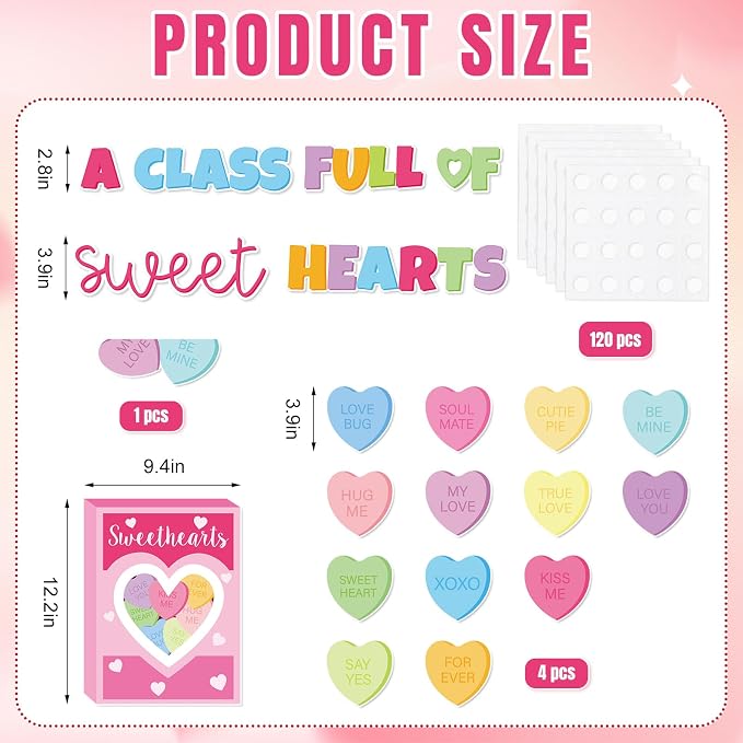 JarThenaAMCS Valentine's Day Classroom Door Decoration Candy Hearts Bulletin