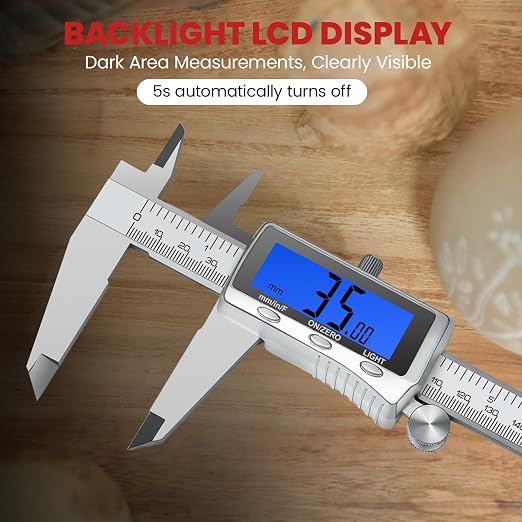 Digital Caliper 6 Inch, Rechargeable Calipers