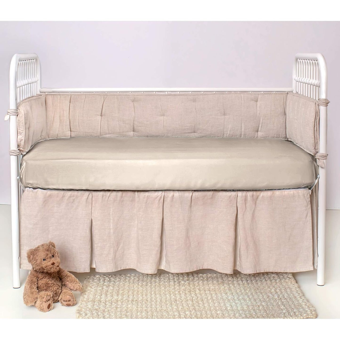 Crib Fitted Sheet by Pure Bamboo, Genuine 100% Organic Viscose Derived from Bamboo, Luxuriously Soft, Ultimate Cooling, Fits Standard Size Crib Mattress (Sand)