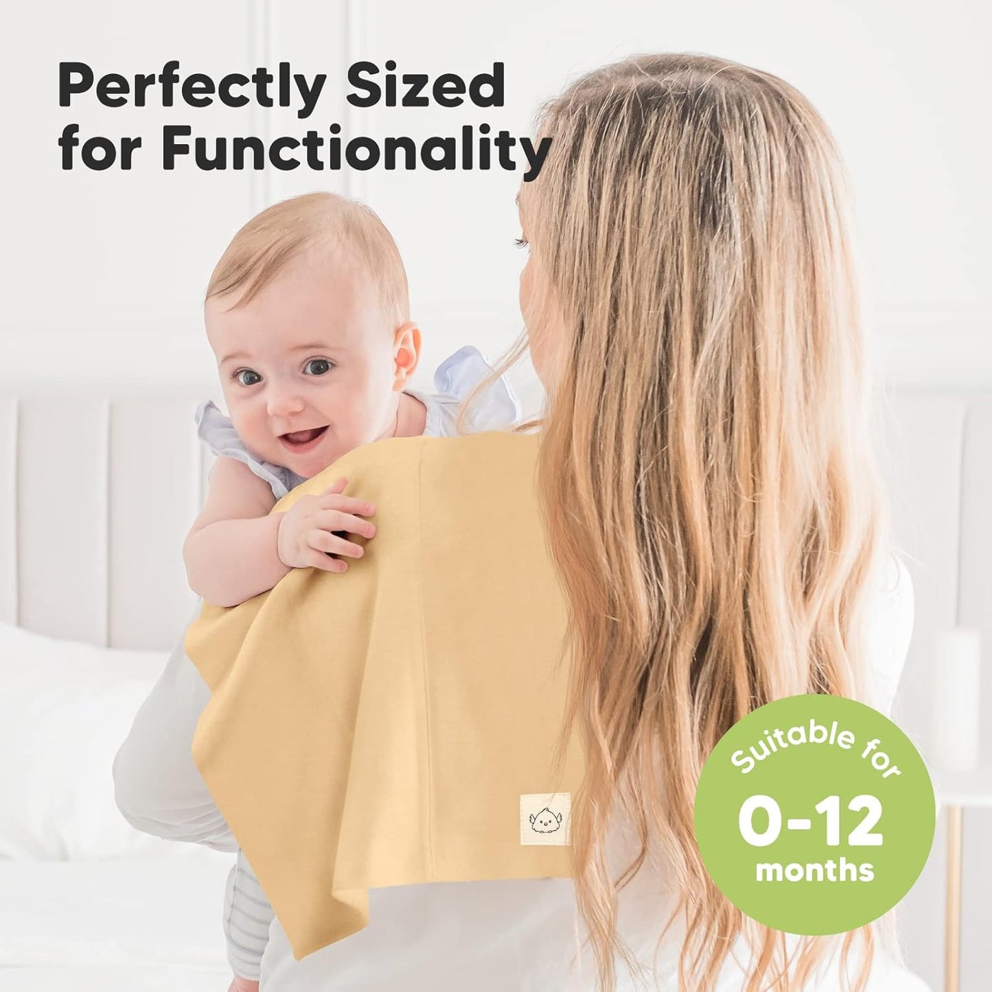 Organic Burp Cloths Baby Boy, Girl - 6-Pack Large Cotton Burping Cloths for Babies, Spit Up Rags, Super Absorbent, Ultra Soft Newborn Rag, Gender Neutral, Machine Washable, Durable(Terracotta)