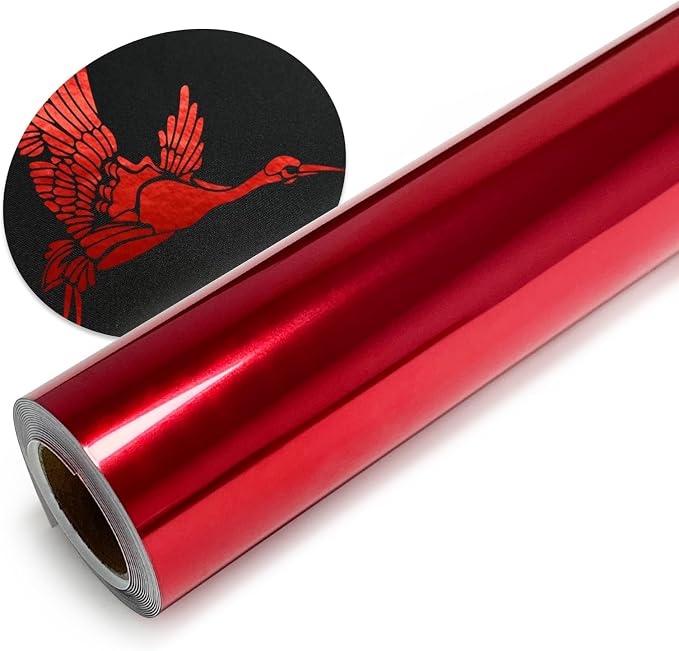 Red Metallic Heat Transfer Vinyl Roll
