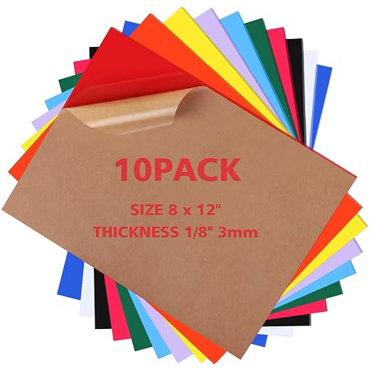 Adrattnay Acrylic Sheets 1/8 Thick, Opaque Colored Acrylic Panel