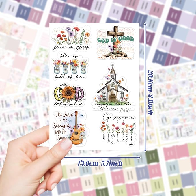 320 Pcs Bible Tabs with Christian Stickers