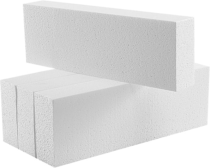 AMZQNART 4pcs Craft Foam Blocks 4×12×2in Polystyrene Blocks, Used