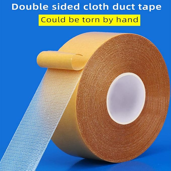 Qujianwei Double Sided Carpet Tape Heavy Duty, 2 inch x 21.9 Yards, Rug Tape |