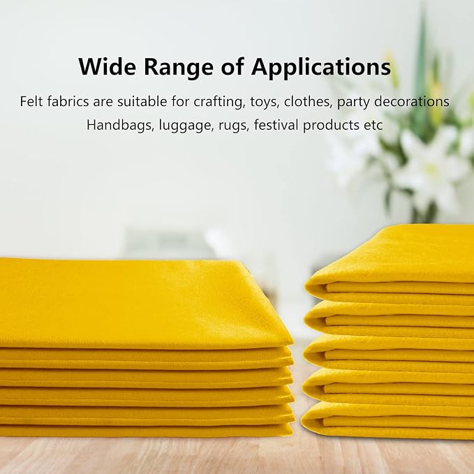 Jtnohx Color Felt, 1 Square Yard Felt Fabric, 1.4mm Thickness Flexible Craft