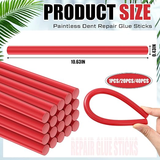 CroBlissful 40 Pcs Paintless Dent Repair Glue Sticks PDR Glue Hot Sticks