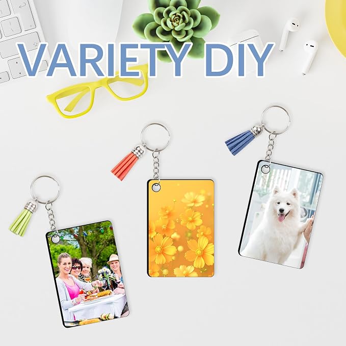 240Pcs Sublimation Keychain Blanks Double Sides 80 MDF Sublimation Keychains