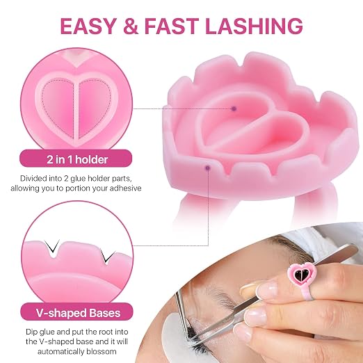 Pretty memory 150 Pcs Glue Rings