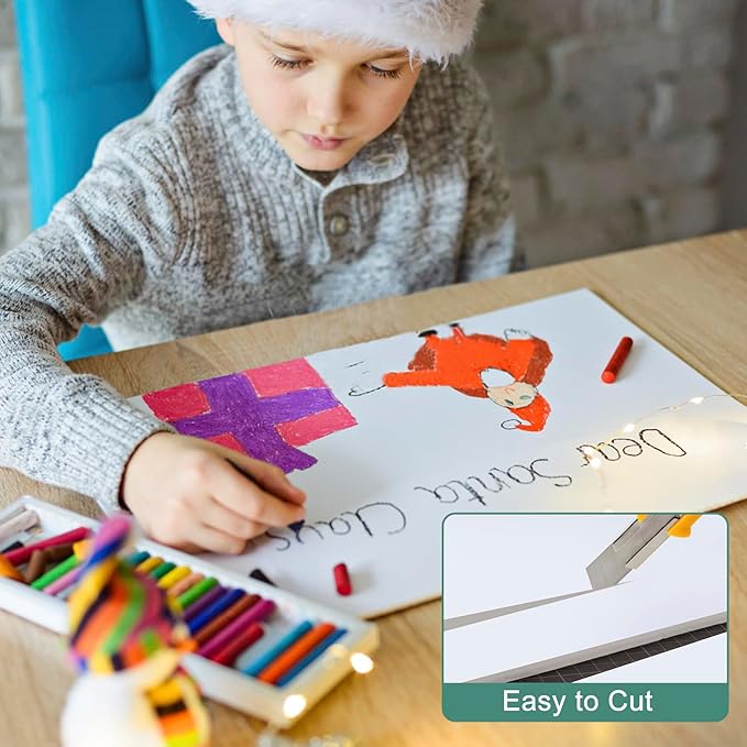 MYFAMIREA 12 Pack White Foam Board 18" x 24", 3/16" Thick Board Poster