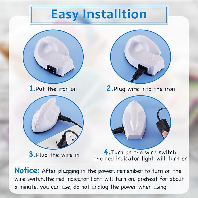 Honoson Mini Craft Iron Mini Heat Press Small Iron 3.93 x 2.36 x 2.76 in