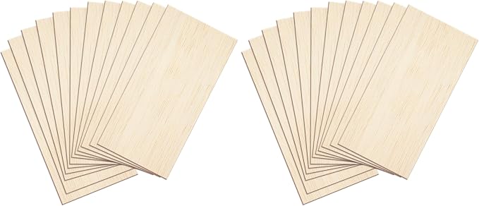 12 Sheets 8x4 Inch Unfinished Balsa Wood Sheets Thick