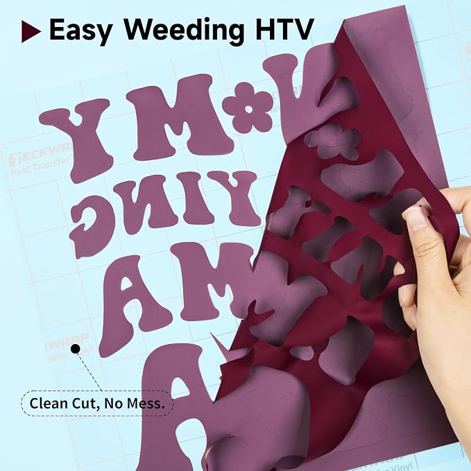 TECKWRAP Heat Transfer Vinyl for T-Shirts, 50+ Washes, REACH Certified & Dryer
