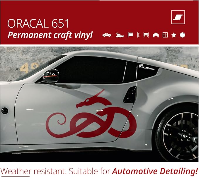 ORACAL 651 Gloss Dark Red Permanent Vinyl Tape Roll – Premium Adhesive Film