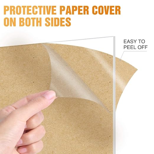 2 Pack 12x16 1/8" Clear Plexiglass Sheets